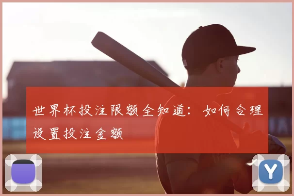 世界杯投注限额全知道:如何合理设置投注金额