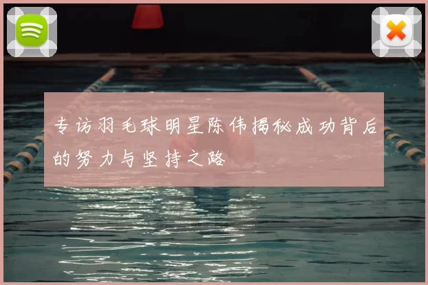 专访羽毛球明星陈伟揭秘成功背后的努力与坚持之路